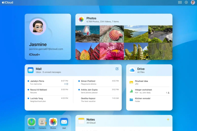 Das neue Aussehen von iCloud.com