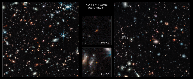 Astronomische Aufnahme mit beiden Galaxien