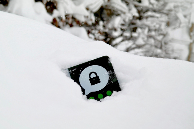 Threema-Logo im Schnee