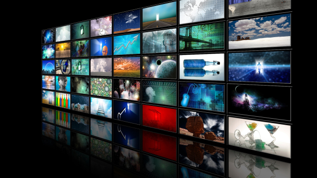 Große Videoleinwand
