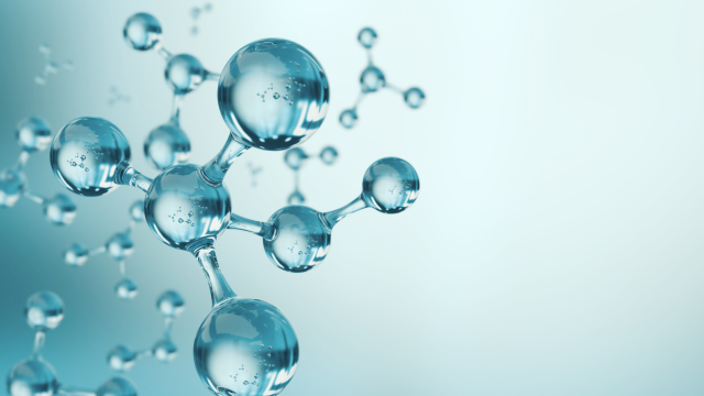 3D-Modell der Atomstruktur eines Moleküls