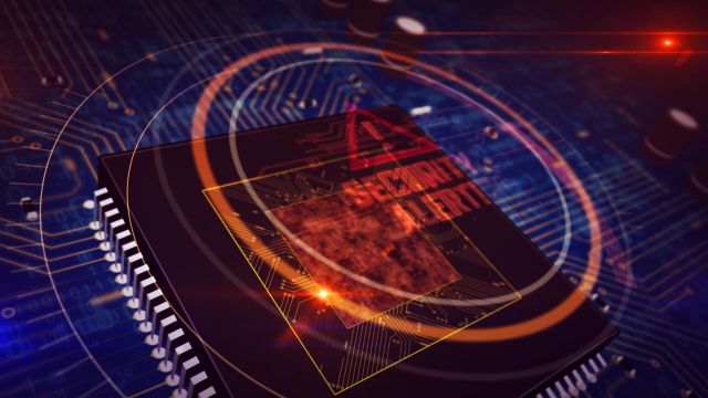 Rote Schrift "Security Alert"