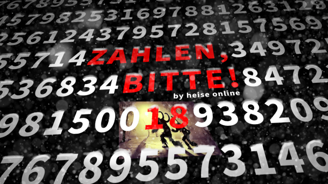 Logo von Zahlen, bitte! mit der 19 und dem Krampus