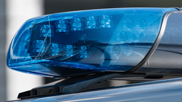 Das Blaulicht eines Polizeiautos