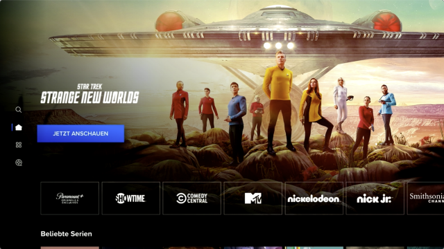 Startseite von Paramount+
