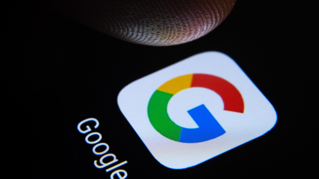 Finger auf Google-App