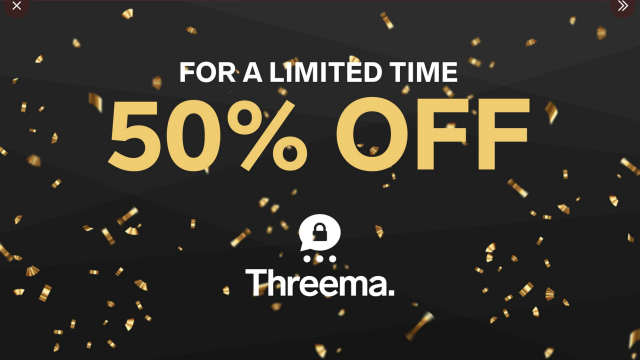 Werbung für den Threema-Rabatt