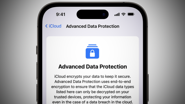 Bildschirm "Advanced Data Protection" auf einem iPhone