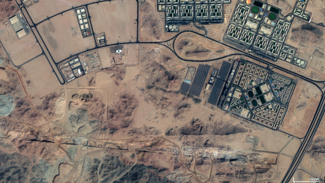 Satellitenbild der Baustelle