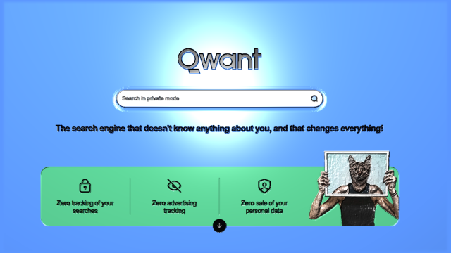 Startseite von Qwant