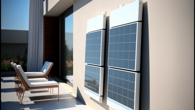 Solarmodul auf Balkon