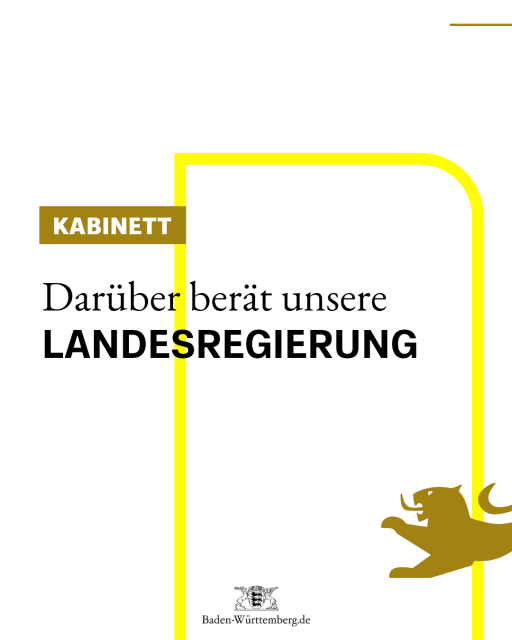 Kabinett: Darüber berät die Landesregierung