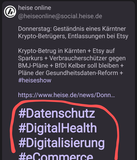 Ansicht in der App