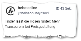 Tinder lässt die Hosen runter: Mehr Transparenz bei Preisgestaltung