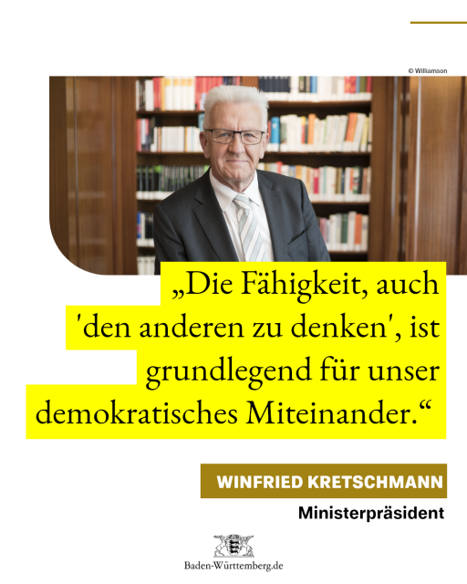 „Die Fähigkeit, auch 'den anderen zu denken', ist grundlegend für unser demokratisches Miteinander.