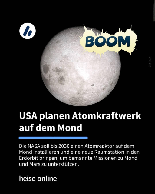 Das gleiche Bild wie im Original, nur mit einem Comic-BOOM über dem Mond.