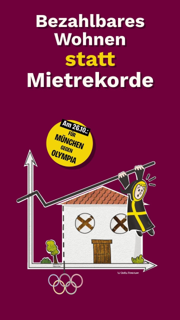 Kachel 

Bezahlbares Wohnen statt Mietrekorde

Am 26.10.: Für München gegen Olympia