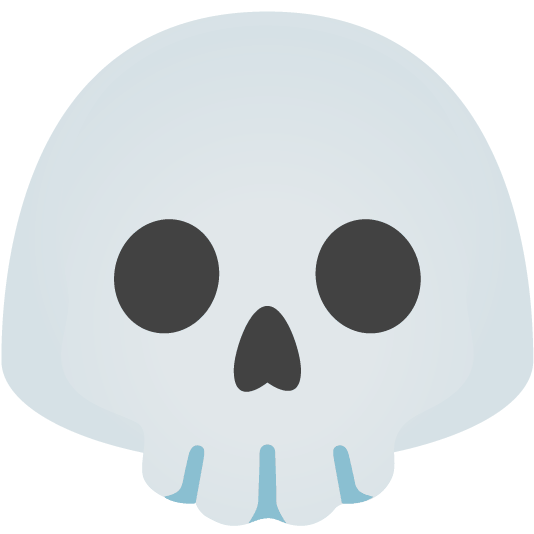 Emoji Kitchen-Sticker der Emojis ☠️ und 🪄