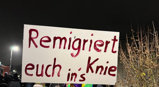 Protestplakat Gießen gestern