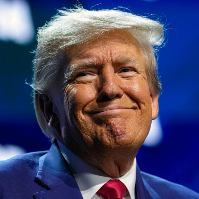 Foto von Trump, lächelnd 