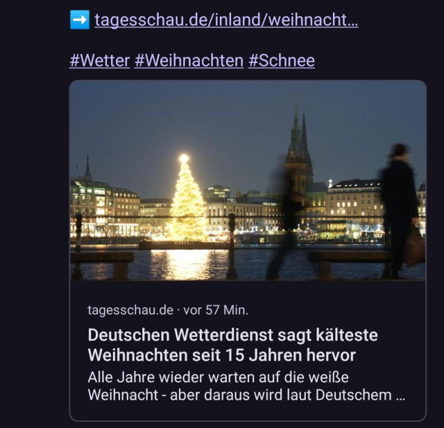 O-Text: Deutschen Wetterdienst sagt kälteste Weihnachten seit 15 Jahren hervor